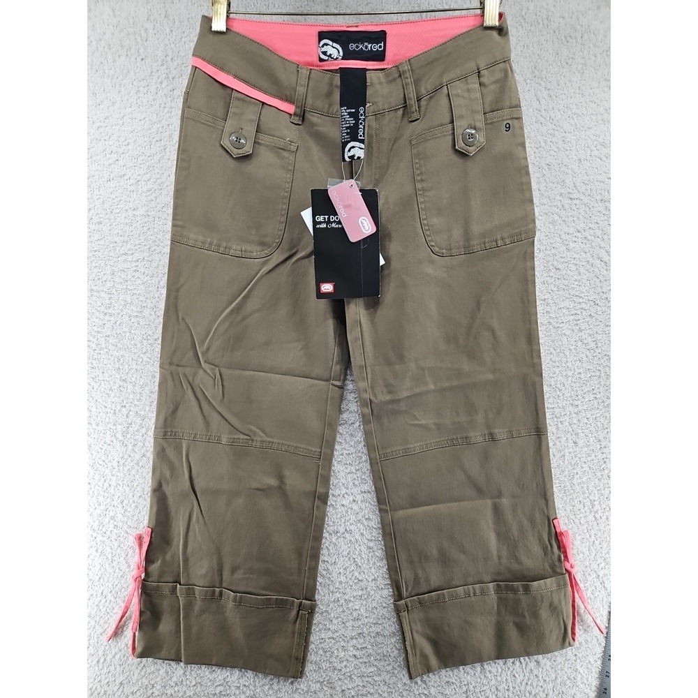 Ecko Red Capri Pants Womens Size 9 Wide Cuffed 90's Y2K New with Tags